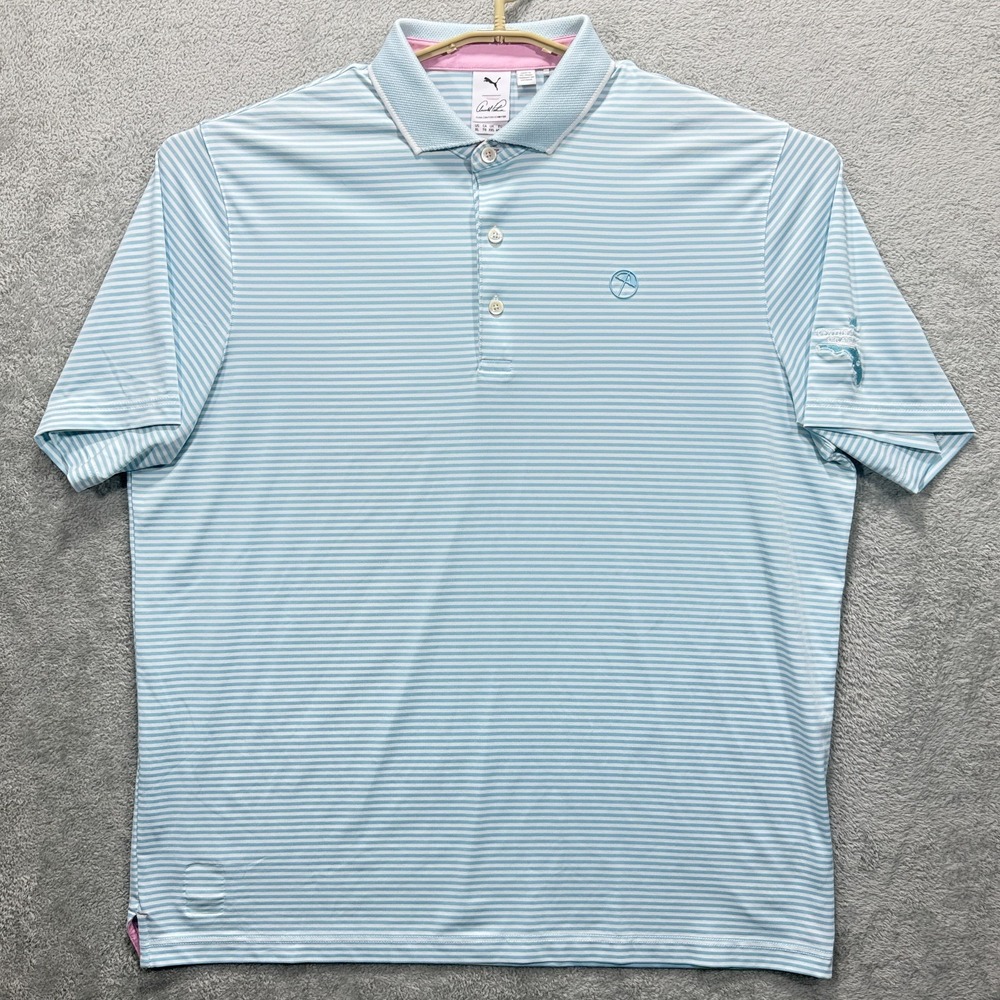Puma Arnold Palmer Polo Shirt Mens XL Blue Ventura CC Orlando Golf 537482-04